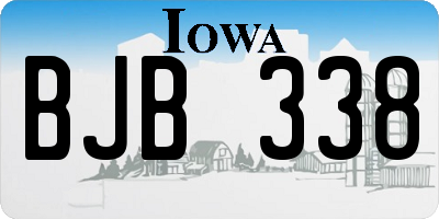 IA license plate BJB338