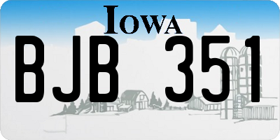 IA license plate BJB351