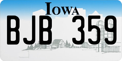 IA license plate BJB359