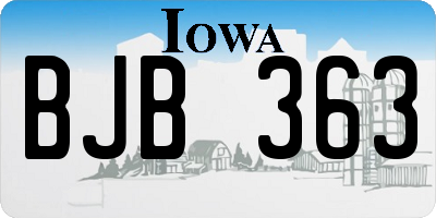 IA license plate BJB363