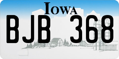 IA license plate BJB368