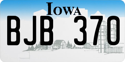 IA license plate BJB370