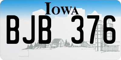 IA license plate BJB376