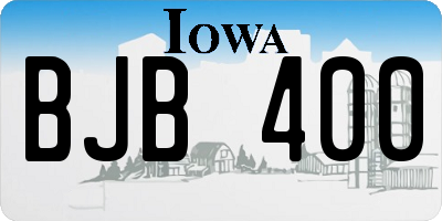 IA license plate BJB400