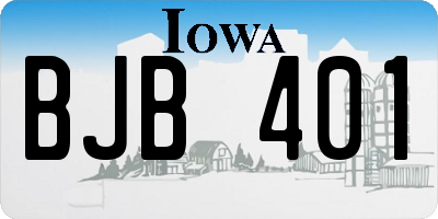 IA license plate BJB401