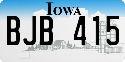 IA license plate BJB415