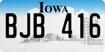 IA license plate BJB416