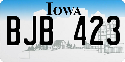 IA license plate BJB423