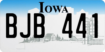IA license plate BJB441