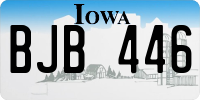 IA license plate BJB446