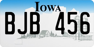 IA license plate BJB456