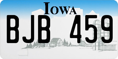 IA license plate BJB459