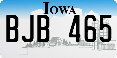IA license plate BJB465