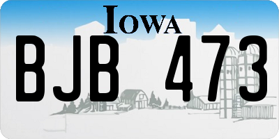 IA license plate BJB473