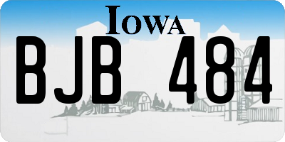 IA license plate BJB484