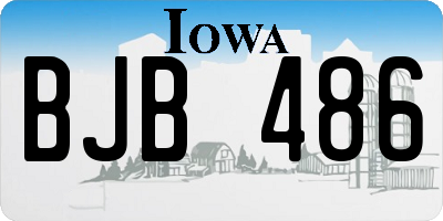IA license plate BJB486