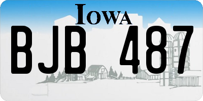 IA license plate BJB487