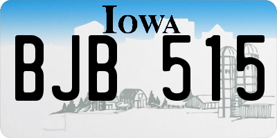 IA license plate BJB515