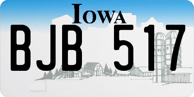 IA license plate BJB517