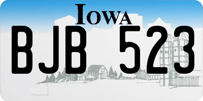 IA license plate BJB523