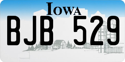 IA license plate BJB529