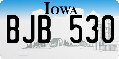 IA license plate BJB530