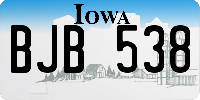 IA license plate BJB538