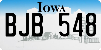IA license plate BJB548