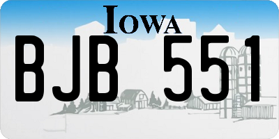 IA license plate BJB551