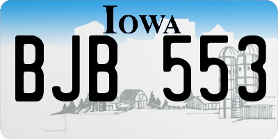 IA license plate BJB553