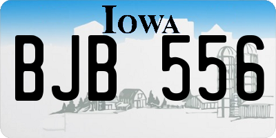 IA license plate BJB556