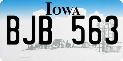 IA license plate BJB563