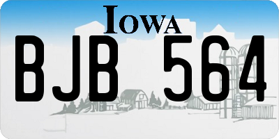 IA license plate BJB564