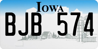 IA license plate BJB574