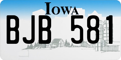 IA license plate BJB581