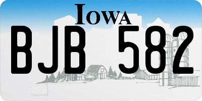 IA license plate BJB582