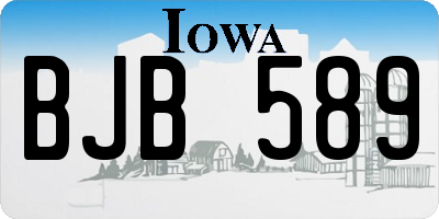 IA license plate BJB589