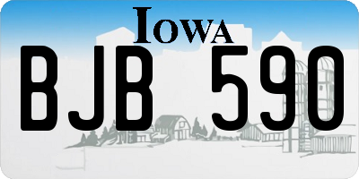 IA license plate BJB590