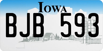 IA license plate BJB593