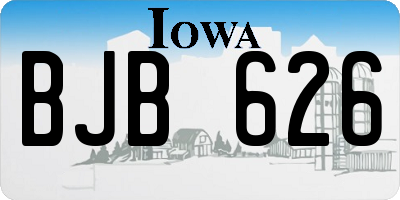 IA license plate BJB626