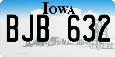 IA license plate BJB632