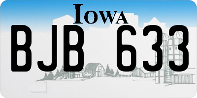 IA license plate BJB633