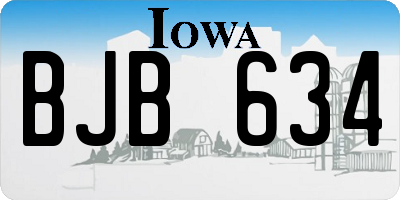 IA license plate BJB634