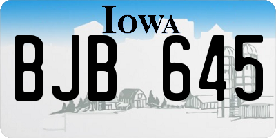IA license plate BJB645