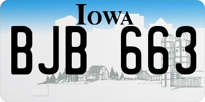 IA license plate BJB663