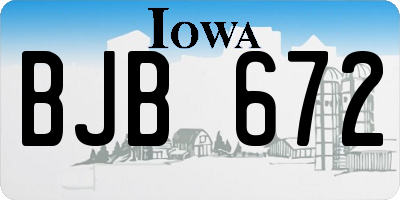 IA license plate BJB672