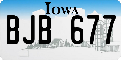 IA license plate BJB677