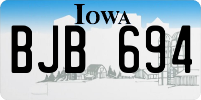 IA license plate BJB694