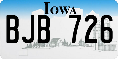 IA license plate BJB726