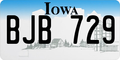 IA license plate BJB729